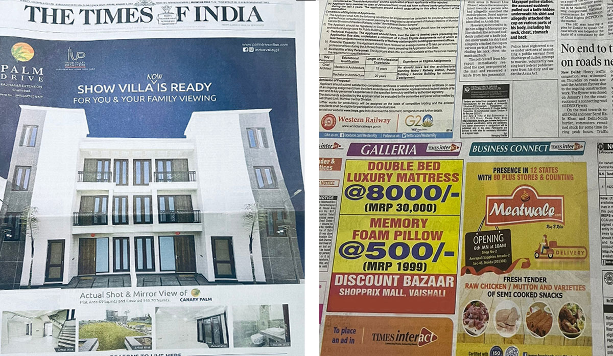 Times of India Ad